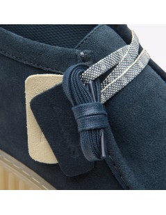 Clarks Polacchine Uomo Torhill Hi Fondo Rigato Camoscio Blu