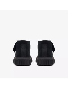 Clarks Polacchine Uomo Torhill Hi Fondo Rigato Camoscio Nero