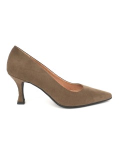 Cinzia Soft Decollette Tacco Medio Punta Camoscio Eco Taupe