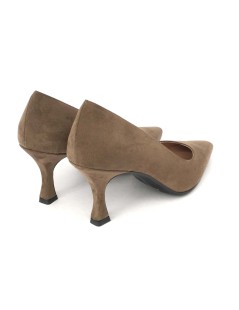 Cinzia Soft Decollette Tacco Medio Punta Camoscio Eco Taupe