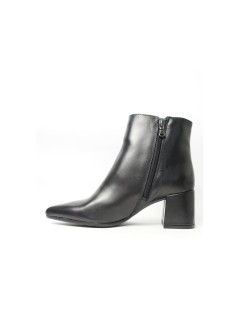 Francesco Brunelli Tronchetto a Punta Tacco Largo Zip Laterale Nero