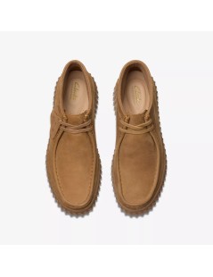 Clarks Polacchine Donna Torhill Moss Fondo Rigato Camoscio Cuoio