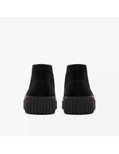 Clarks Polacchine Donna Torhill Moss Fondo Rigato Camoscio Nero