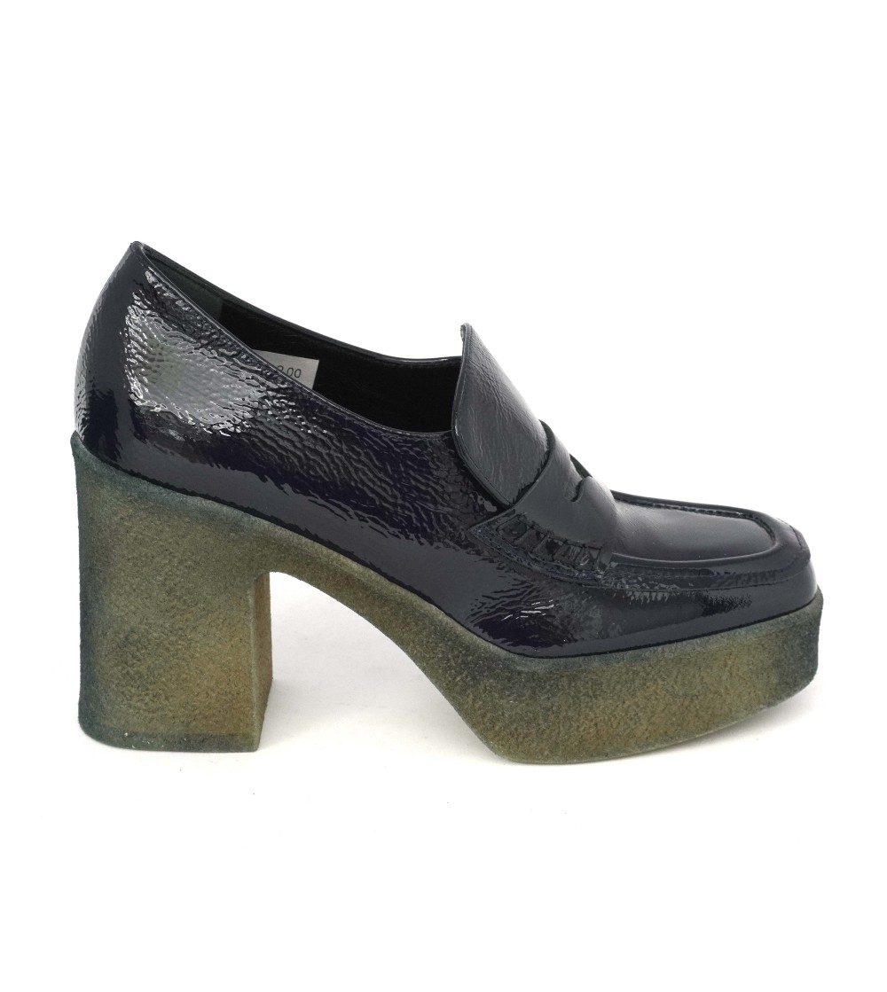 Emanuela Passeri Mocassino Plateau Tacco Para Naplak Blu