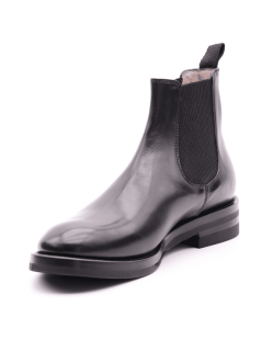 Calpierre Beatles Uomo Fondo Vibram Vitello Lux Liscio Nero