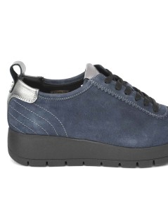 Grunland Sneakers Fondo Agile Zeppa Media Camoscio Blu