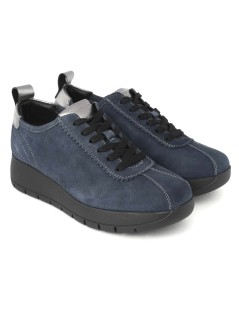 Grunland Sneakers Fondo Agile Zeppa Media Camoscio Blu