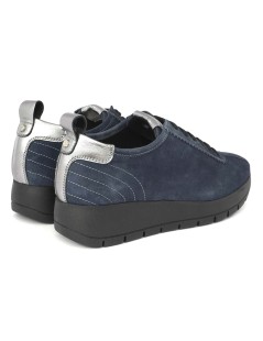 Grunland Sneakers Fondo Agile Zeppa Media Camoscio Blu