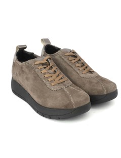 Grunland Sneakers Fondo Agile Zeppa Media Camoscio Taupe