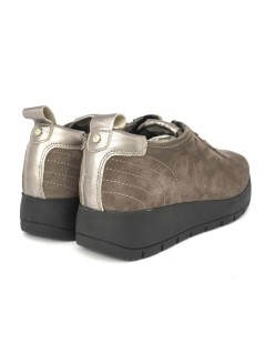 Grunland Sneakers Fondo Agile Zeppa Media Camoscio Taupe