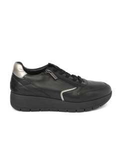 Grunland Sneakers Fondo Agile Zeppa con Zip Pelle Nero