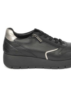 Grunland Sneakers Fondo Agile Zeppa con Zip Pelle Nero