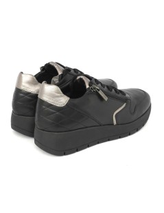 Grunland Sneakers Fondo Agile Zeppa con Zip Pelle Nero