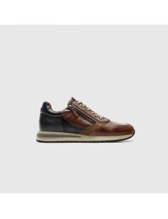 Ambitious Sneakers Balance Media Zip Pelle Multi Cognac