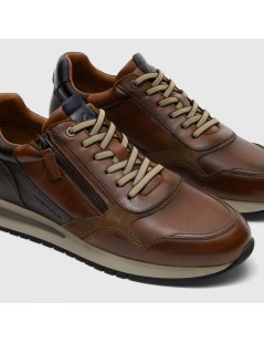Ambitious Sneakers Balance Media Zip Pelle Multi Cognac