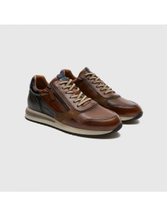 Ambitious Sneakers Balance Media Zip Pelle Multi Cognac