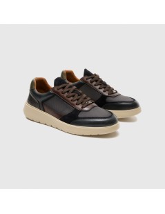 Ambitious Sneakers Media Vaschetta Multiline Pelle Navy