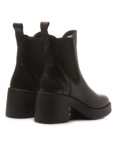 Francesco Brunelli Tronchetto Beatles Tacco Plateau Pelle Nero