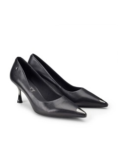 Cult Decollette Pink 4402 Tacco Punta Acciaio Medio Pelle Nero