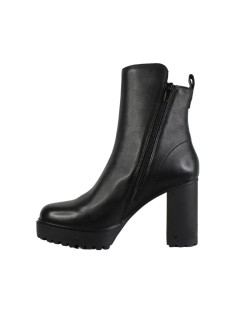 Cult Tronchetto Jagger Alto Plateau Doppia Zip Pelle Nero