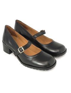 Koko.lab Mary Jane Braccialetto Pelle Tacco Medio Pelle Nero