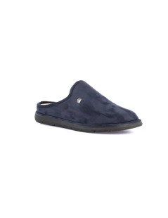 Grunland Ciabatta Uomo Media Estraibile Alcantara Bottone Blu