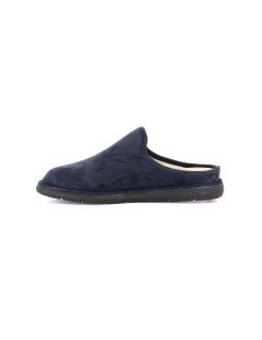 Grunland Ciabatta Uomo Media Estraibile Alcantara Bottone Blu