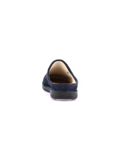 Grunland Ciabatta Uomo Media Estraibile Alcantara Bottone Blu