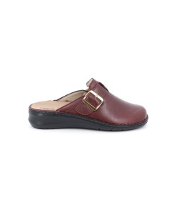 Grunland Ciabatta Plantare Estraibile Velcro Pelle Bordeaux