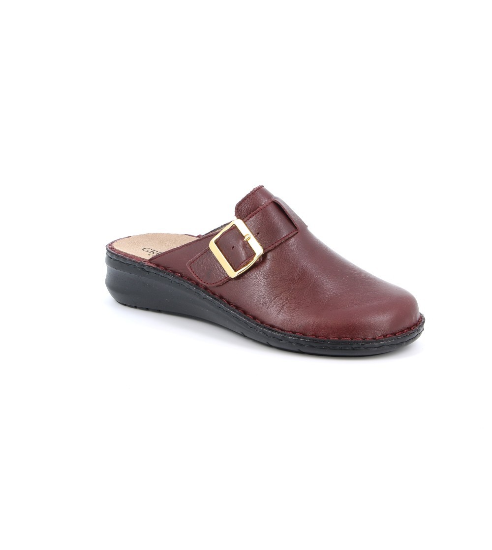 Grunland Ciabatta Plantare Estraibile Velcro Pelle Bordeaux
