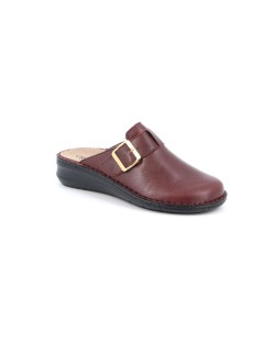 Grunland Ciabatta Plantare Estraibile Velcro Pelle Bordeaux