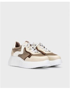 Wonders Sneakers Fondo Medio Lacci Elastici Dettagli Laminati Talpa