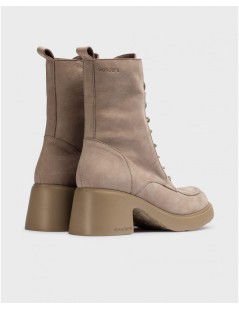 Wonders Anfibio Tacco Plateau Zip Laterale Nabuk Taupe