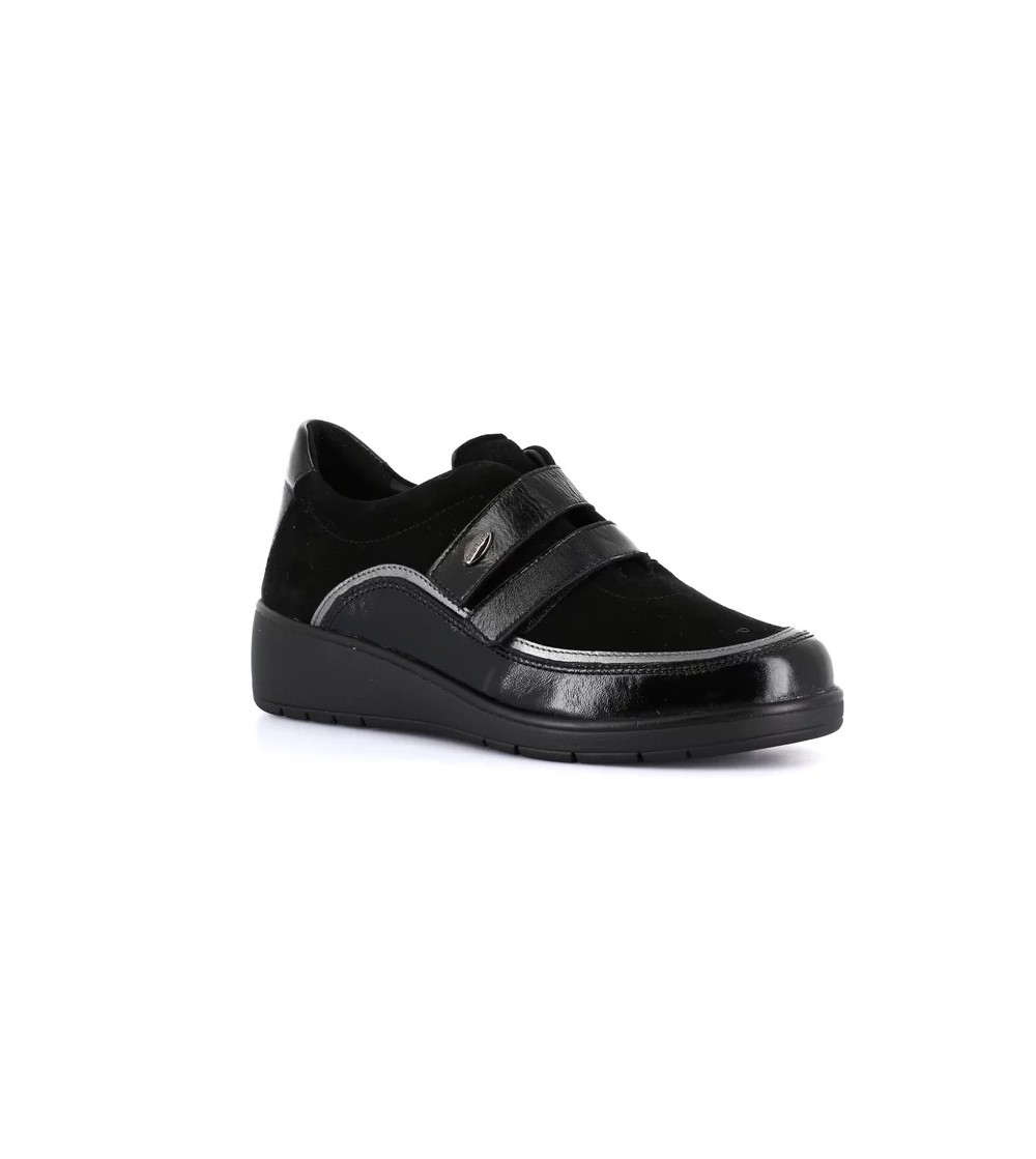 Grunland Sneakers Comfort Doppio Velcro Plantare Nero