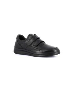 Grunland Sneakers Uomo Comfort 2 Velcro Nappa Nero