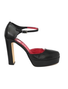 Andrea Pinto Decollette Tacco Plateau Alto Braccialetto Pelle Nero