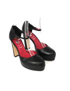 Andrea Pinto Decollette Tacco Plateau Alto Braccialetto Pelle Nero