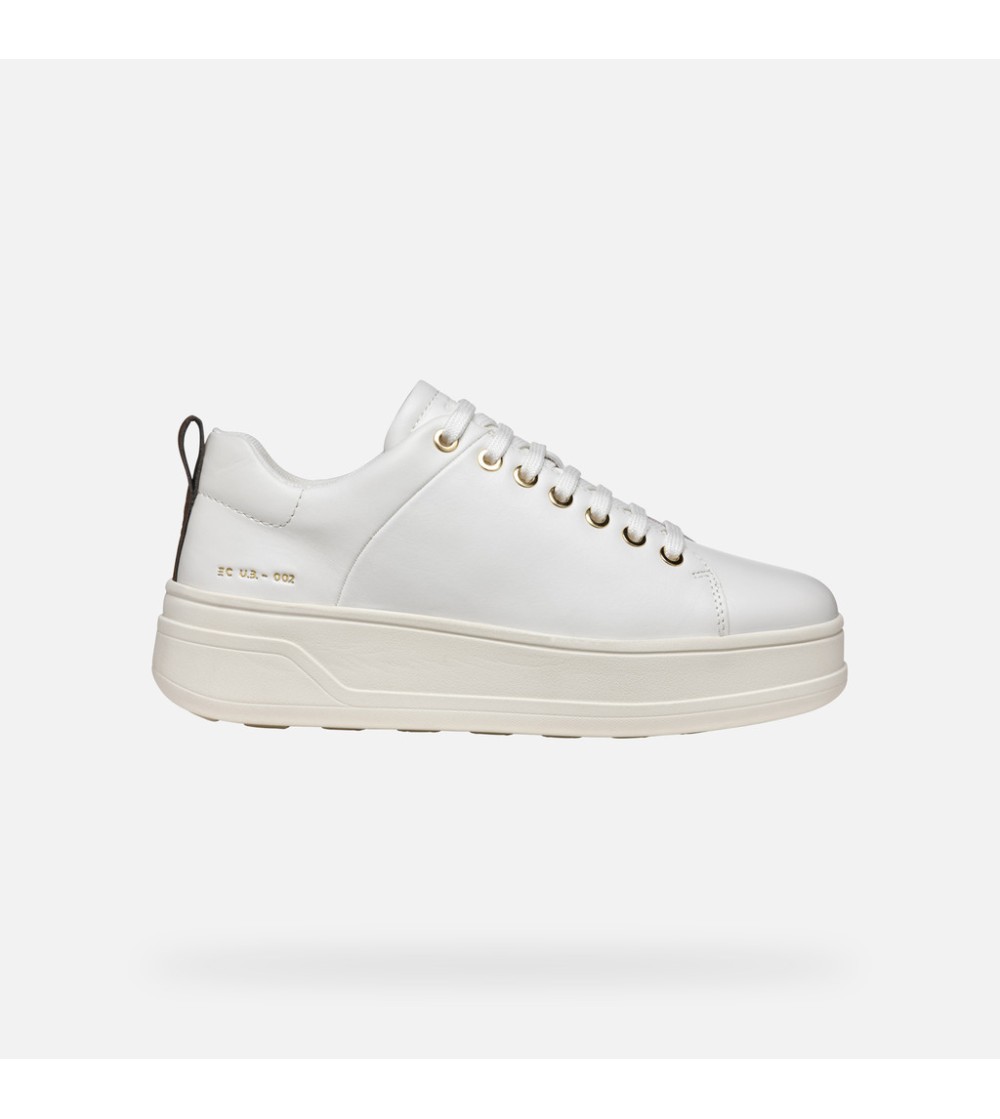 Geox Sneakers Cassetta Alto Spherica Ecube 2 Pelle Bianco