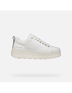 Geox Sneakers Cassetta Alto Spherica Ecube 2 Pelle Bianco