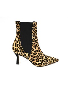 Andrea Pinto Tronchetto Punta Elastici Laterali Camoscio Animalier