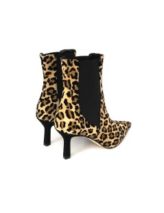 Andrea Pinto Tronchetto Punta Elastici Laterali Camoscio Animalier