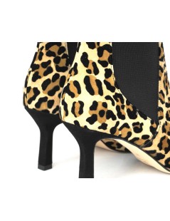 Andrea Pinto Tronchetto Punta Elastici Laterali Camoscio Animalier