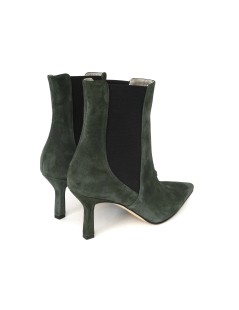 Andrea Pinto Tronchetto a Punta Elastici Laterali Camoscio Verde