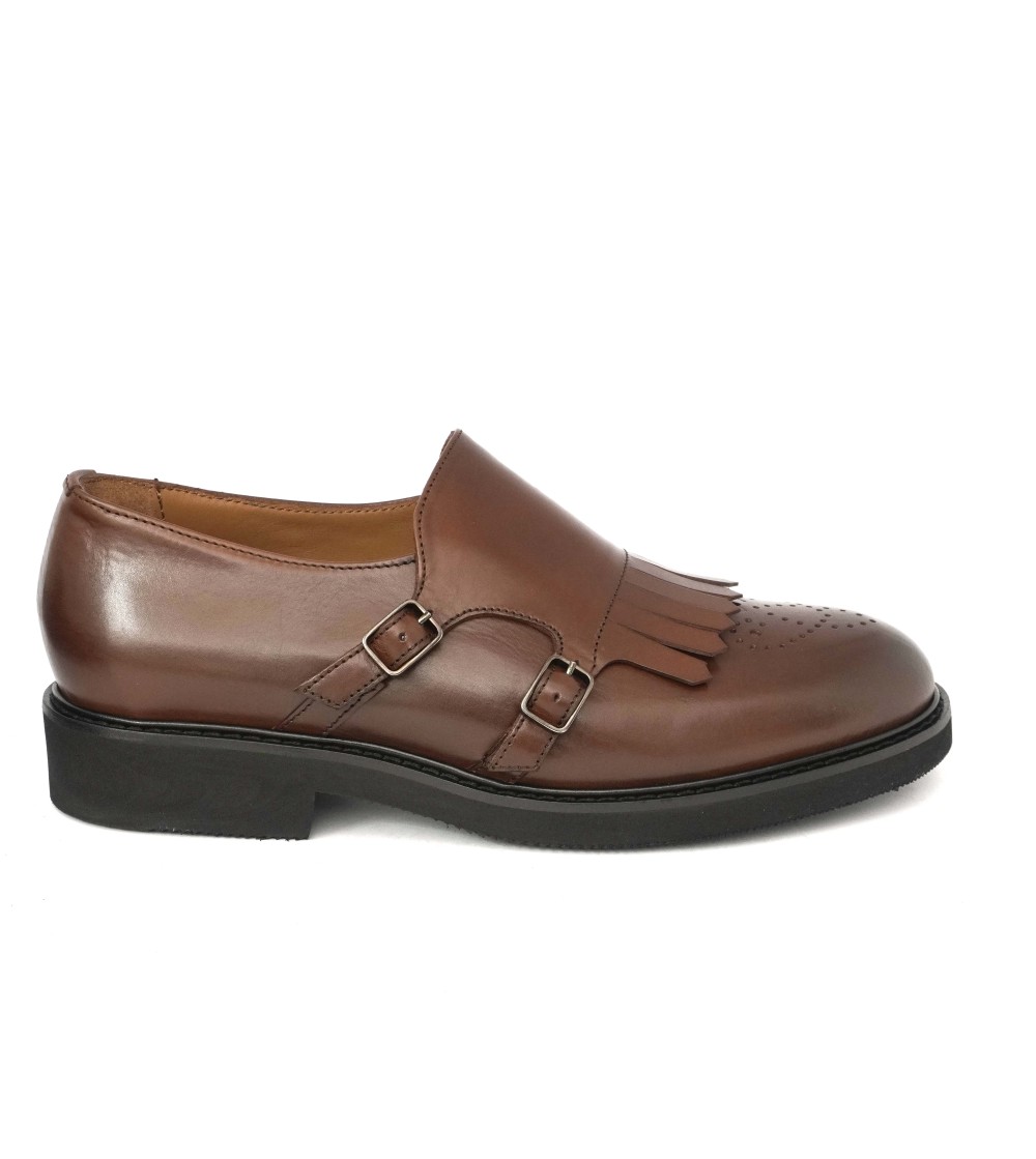 Triver Flight Mocassino Donna Monk Frangia Rondine Nappa Lux Ruggine