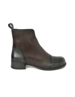 Koko.lab Tronchetto Kickers Puntale Zip Pelle Blu Testa di Moro
