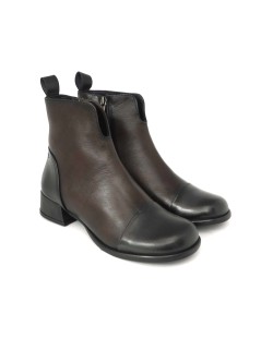 Koko.lab Tronchetto Kickers Puntale Zip Pelle Blu Testa di Moro