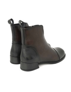 Koko.lab Tronchetto Kickers Puntale Zip Pelle Blu Testa di Moro