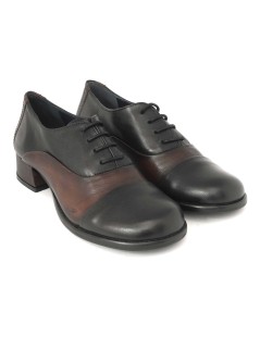 Koko.lab Stringate Donna Oxford Puntale Nero Testa di Moro