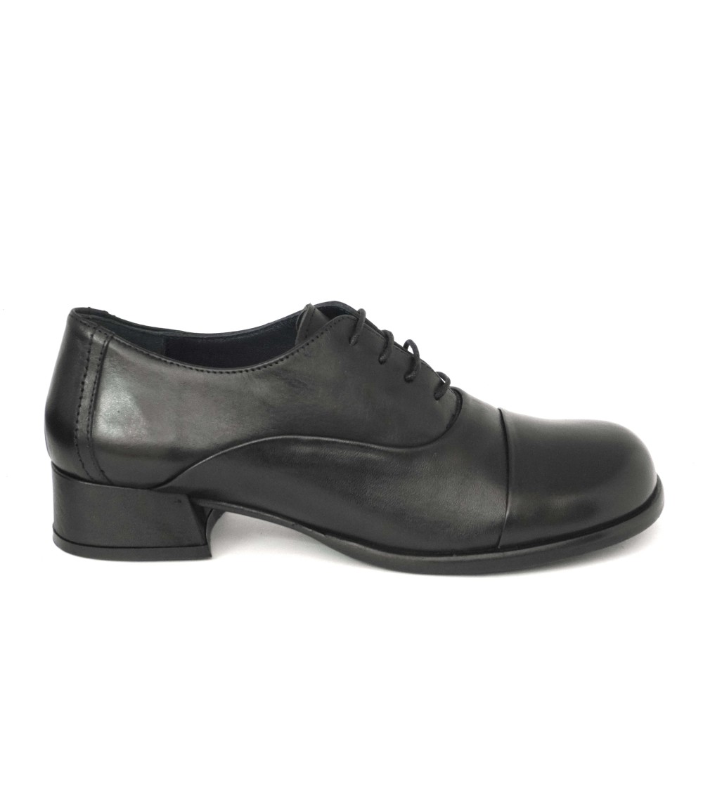 Koko.lab Stringate Donna Oxford Puntale Pelle Nero