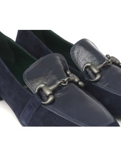 Le Gazzelle Mocassino Vaschetta Naplak Camoscio Blu